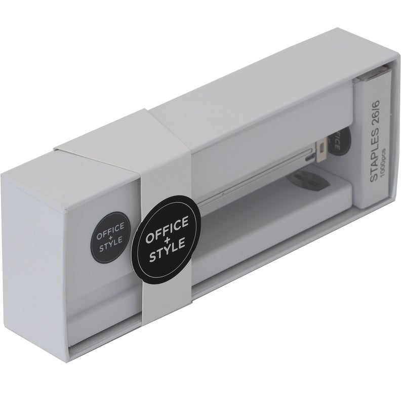 Office Style Precision Jam-Free Full Strip Non-Skid Stapler, White - Image 5